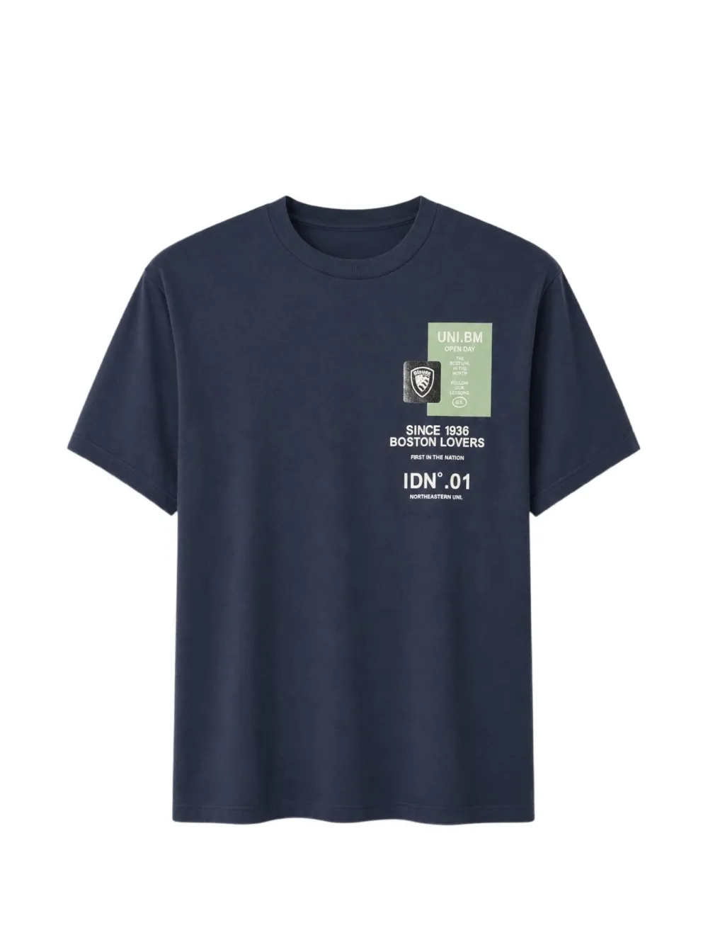 Blauer Brush graphic-print short-sleeve T-shirt - Blu