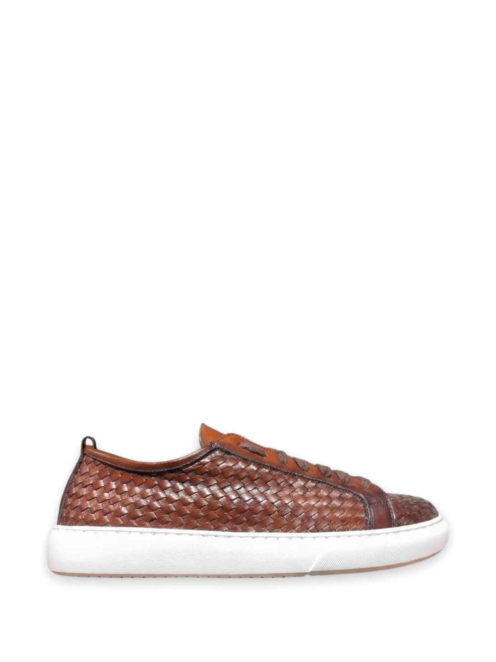 CALCE interwoven leather sneakers - Marrone