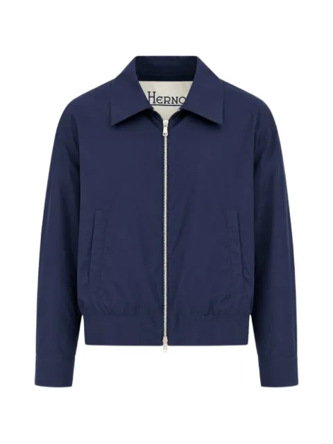 Herno logo-plaque zip-up jacket