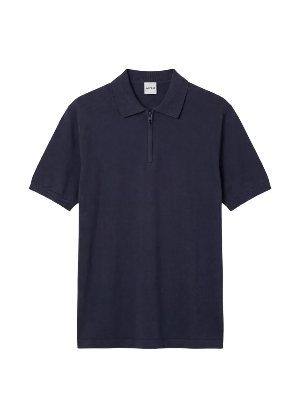 zip-fastening polo shirt