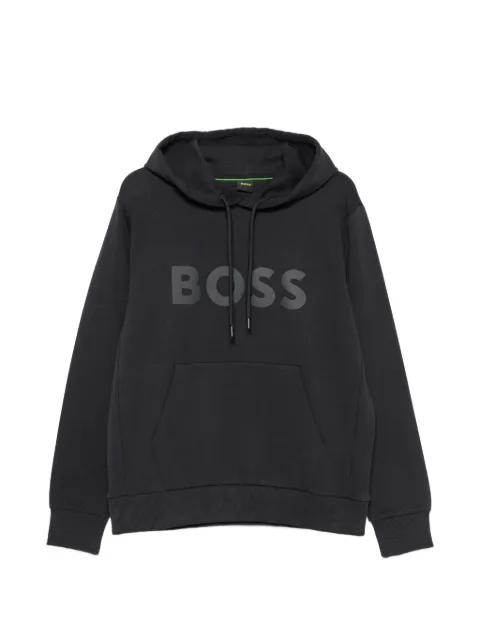 BOSS logo-print drawstring hoodie