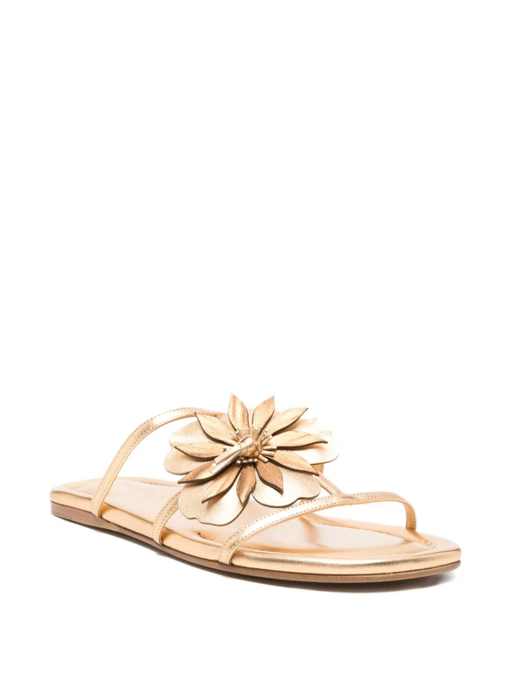 ZIMMERMANN floral-appliqué sandals Goud