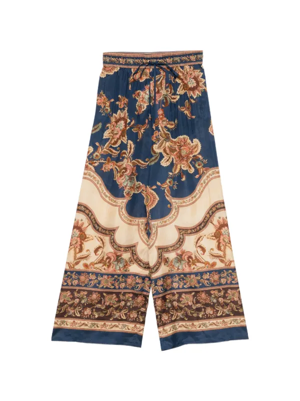 Zimmermann Aster Relaxed Pants in Blue
