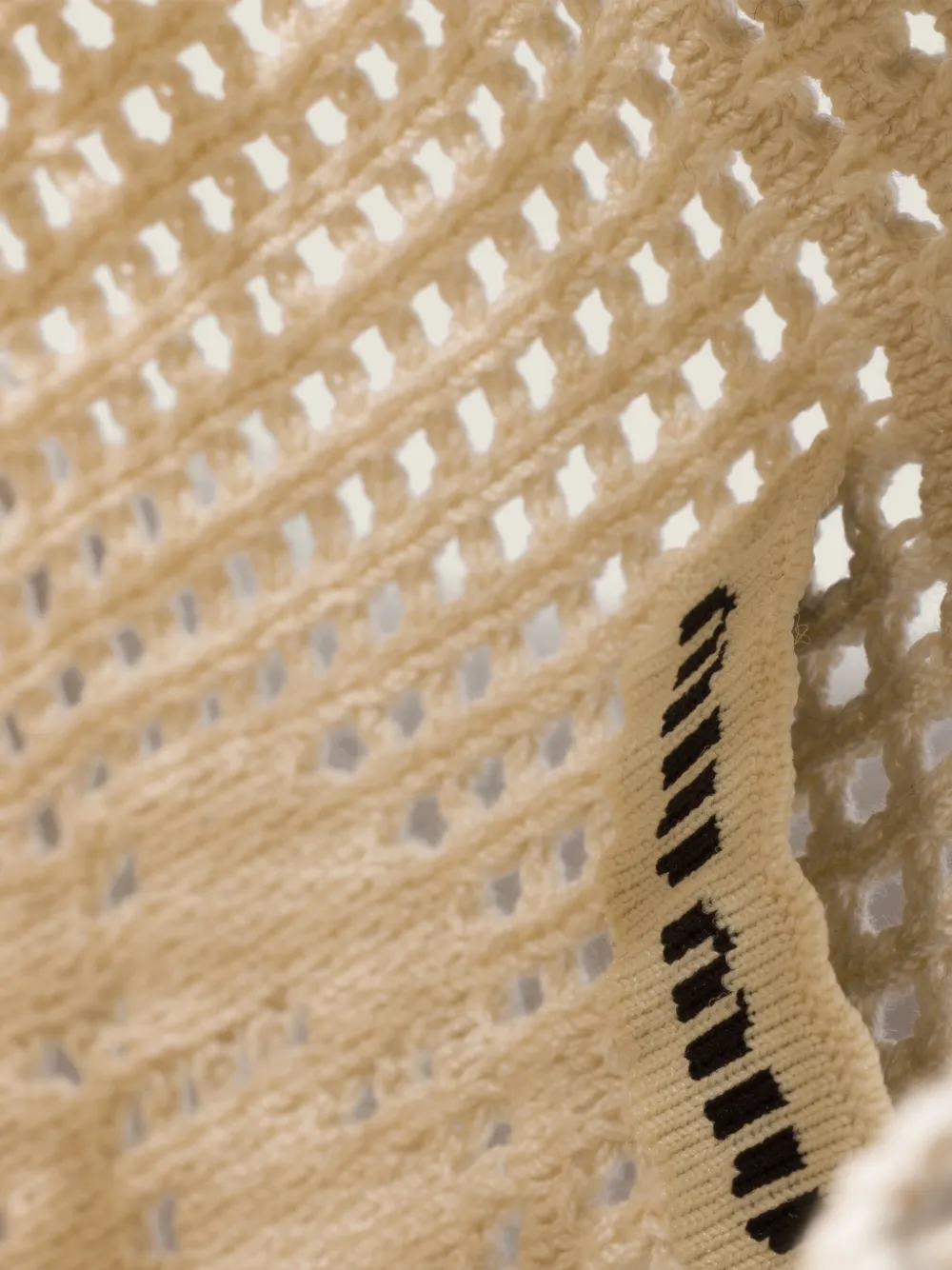 Miu Katoenen gehaakte handtas Beige