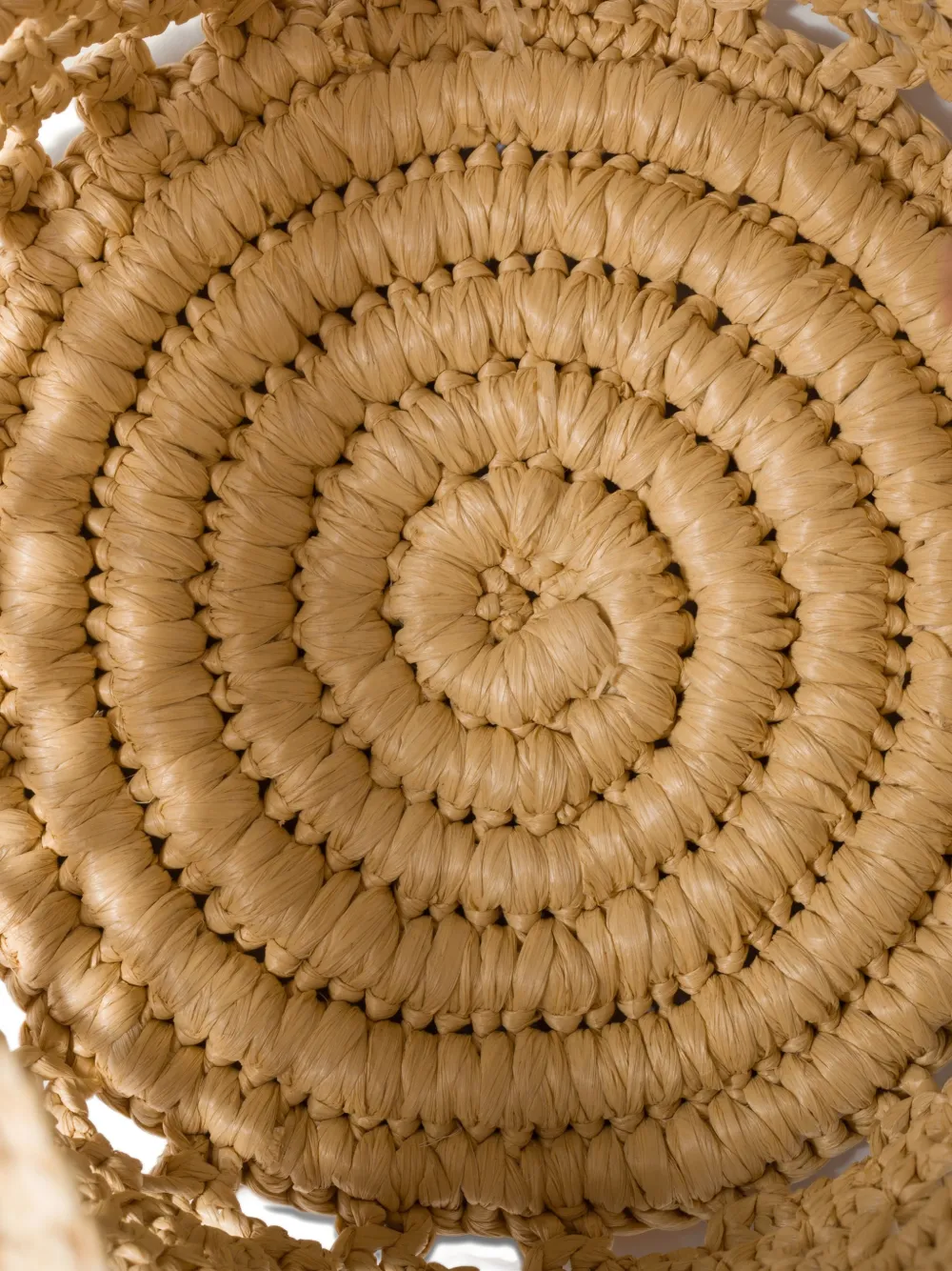 Miu Raffia gehaakte buidel Beige