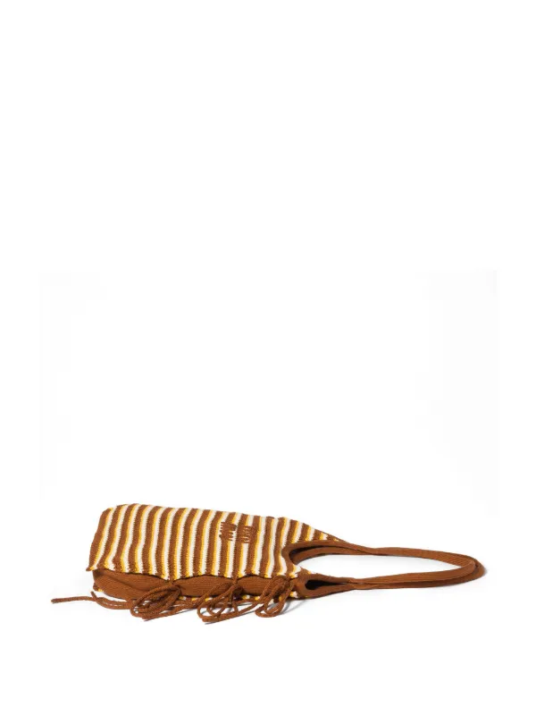 Miu Miu Ivy Crochet Bag | Brown | FARFETCH display picture 2