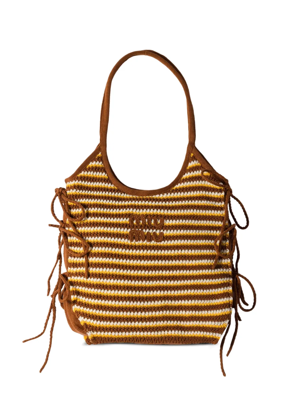 Miu Miu Ivy crochet bag - Braun