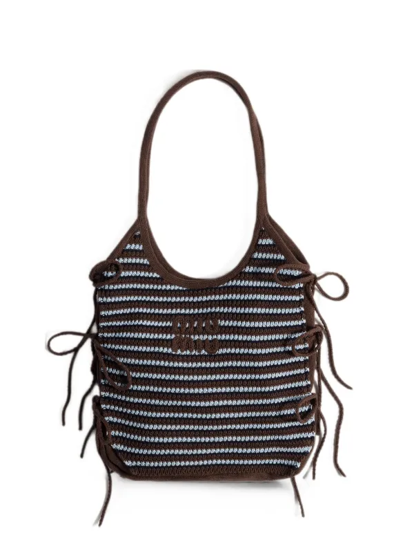 Miu Miu Ivy Crochet Bag in Brown