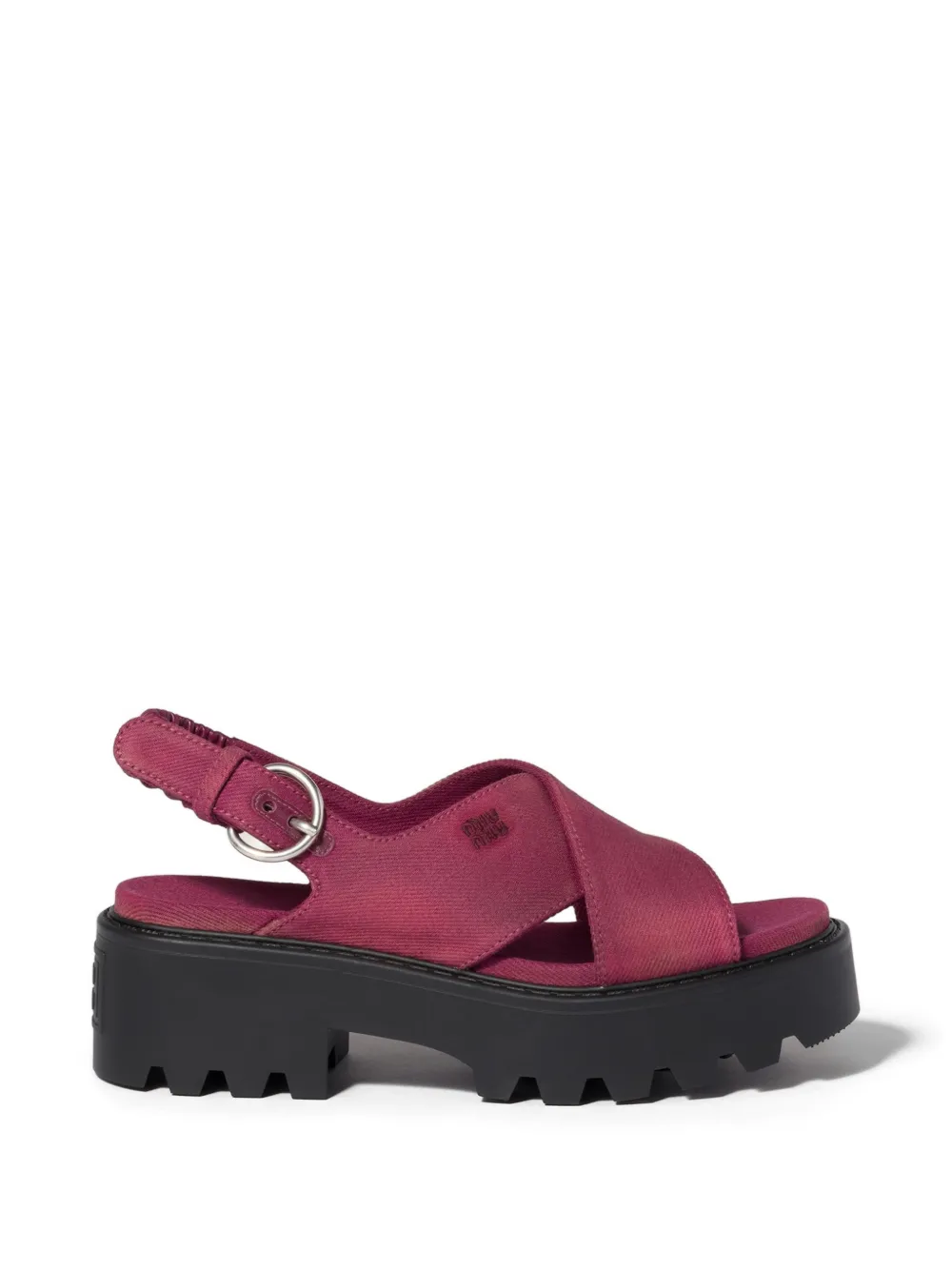 Miu Miu Gabardine Sandalen - Rot