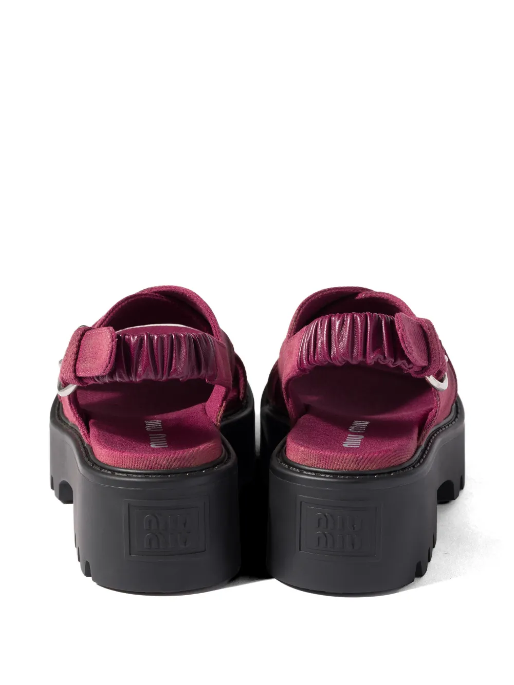 Miu Gabardine sandalen Rood