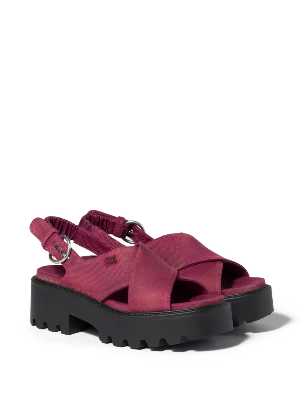 Miu Gabardine sandalen Rood