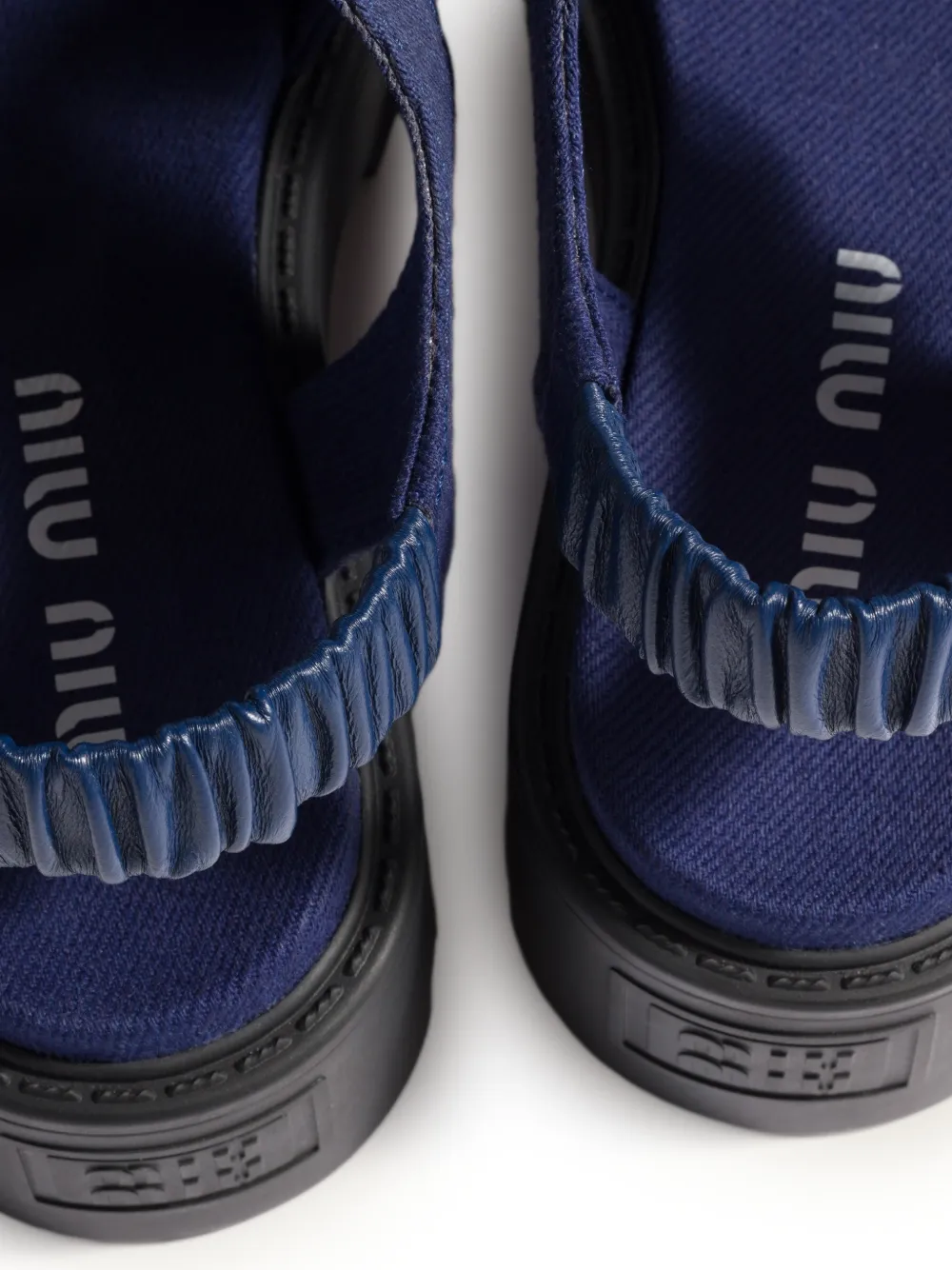 Miu Gabardine sandalen Blauw