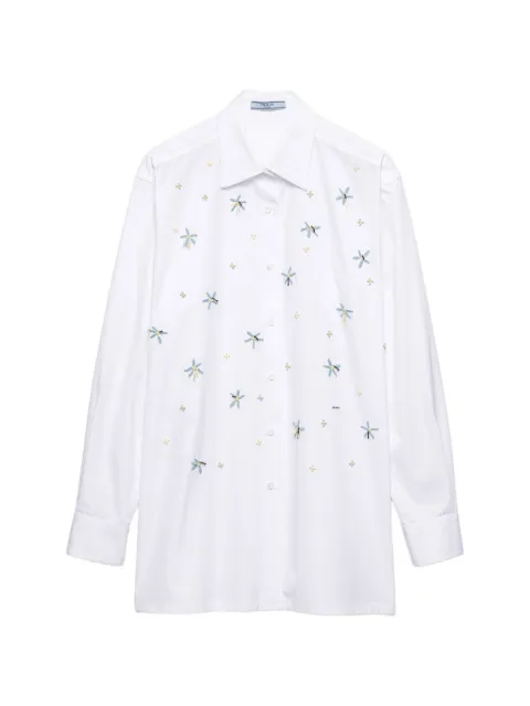 Prada embroidered poplin shirt