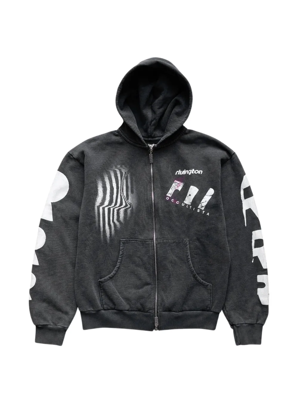 RRR123 Apocrypha Pious graphic-print hoodie - Grey