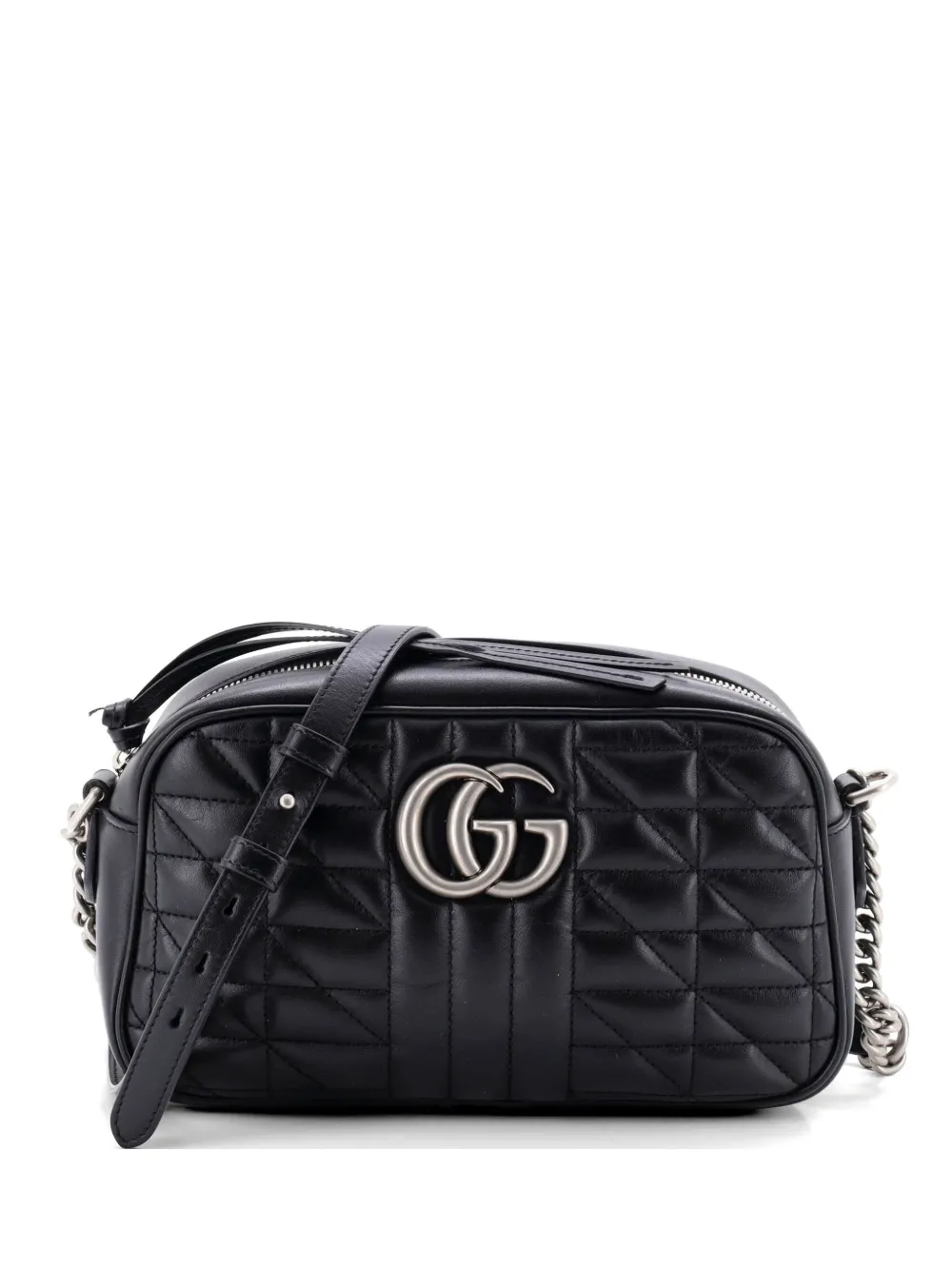 Gucci Pre-Owned GG Marmont Shoulder Bag Mixed Matelasse Leather Small crossbody bag - Nero