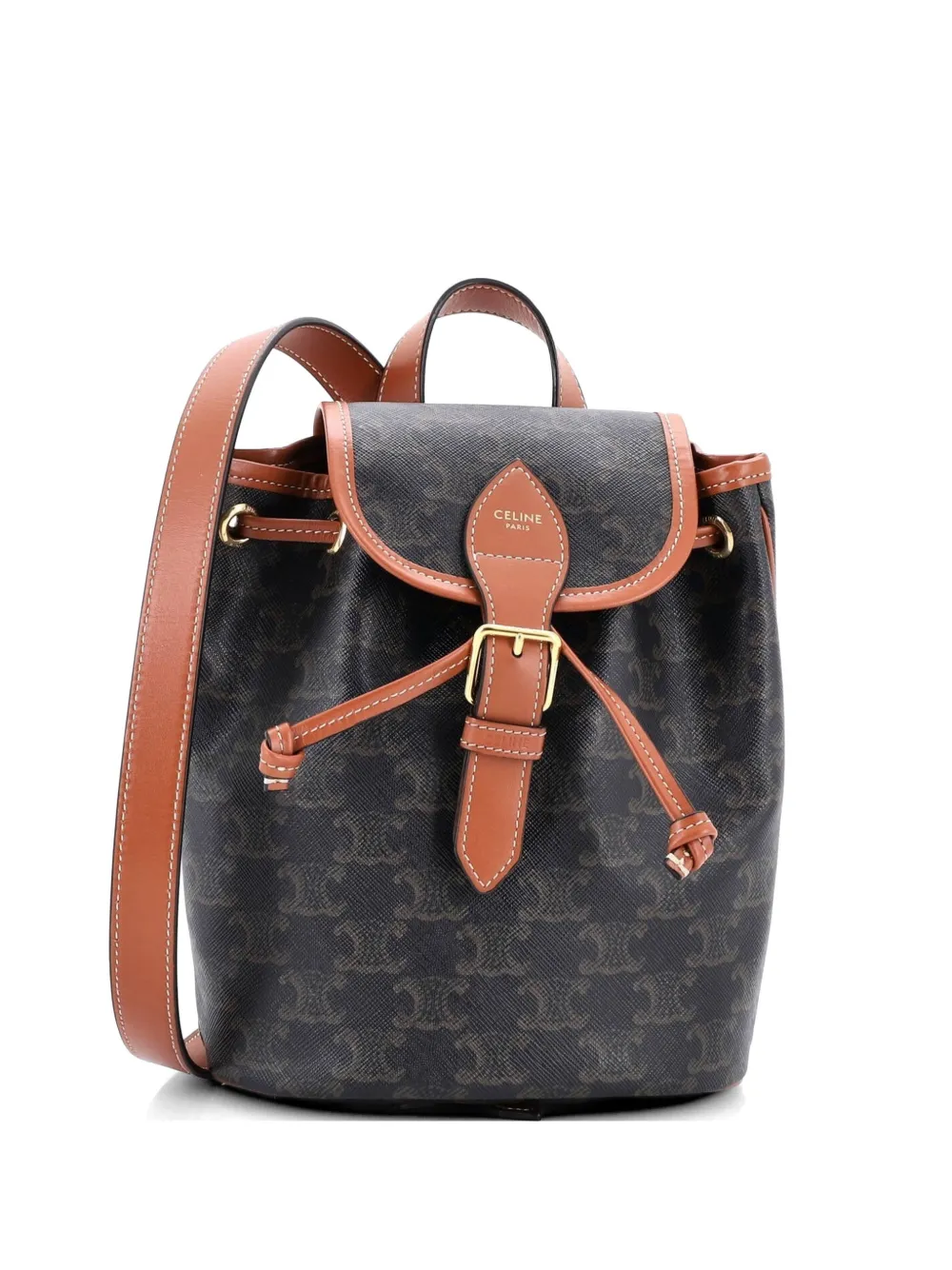 Celine Pre-Owned Beschichteter Folco Triomphe Mini-Rucksack aus Canvas - Braun