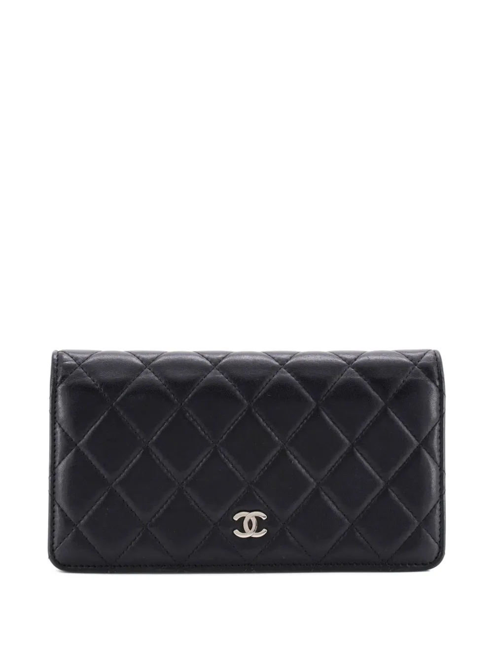 CHANEL Pre-Owned Kleines L-Yen Portemonnaie mit Steppung - Schwarz
