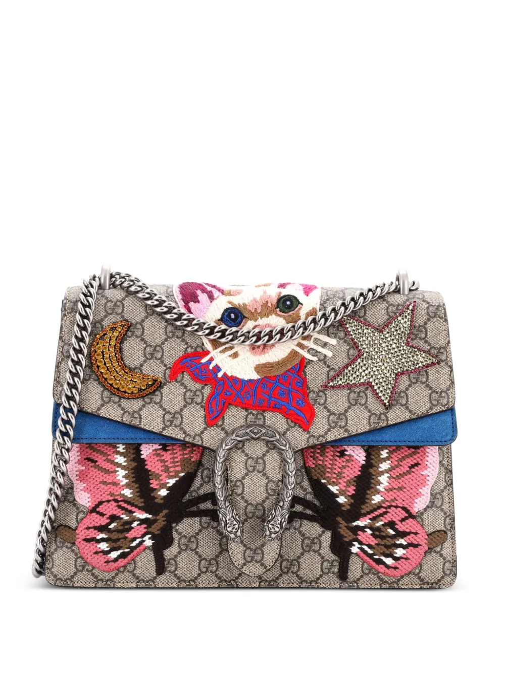 Gucci Pre-Owned Borsa a spalla Dionysus media in tela cerata GG - Marrone