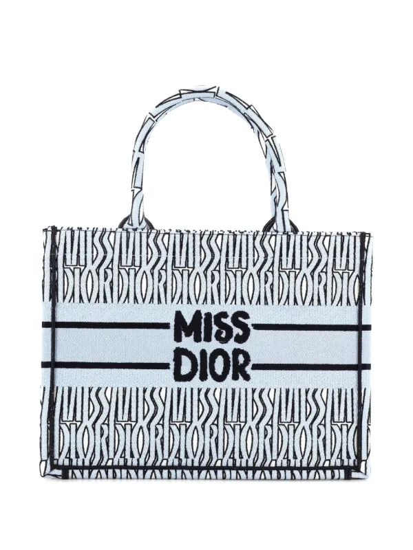 Christian Dior Pre-Owned Miss Dior Book Embroidered Canvas Medium