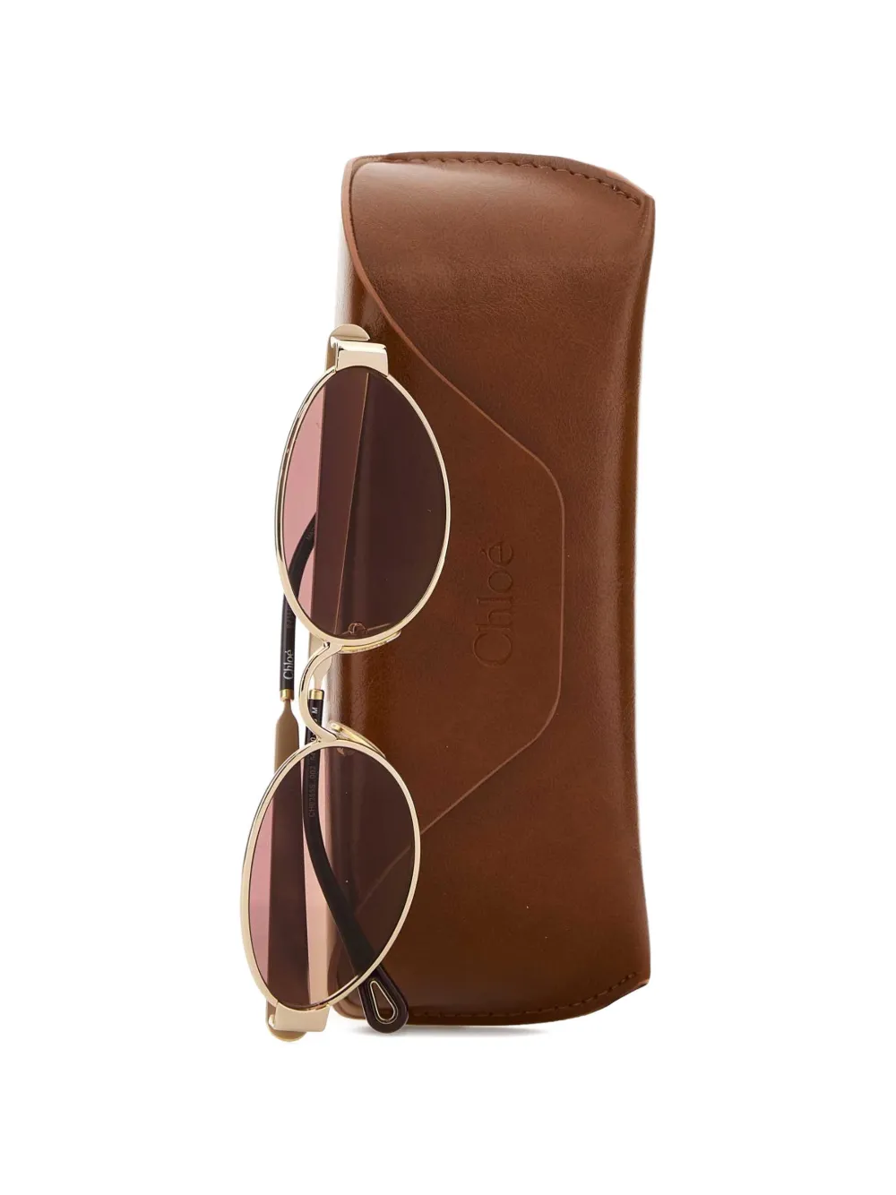 Chloé Eyewear Holly zonnebril met geometrisch montuur Goud