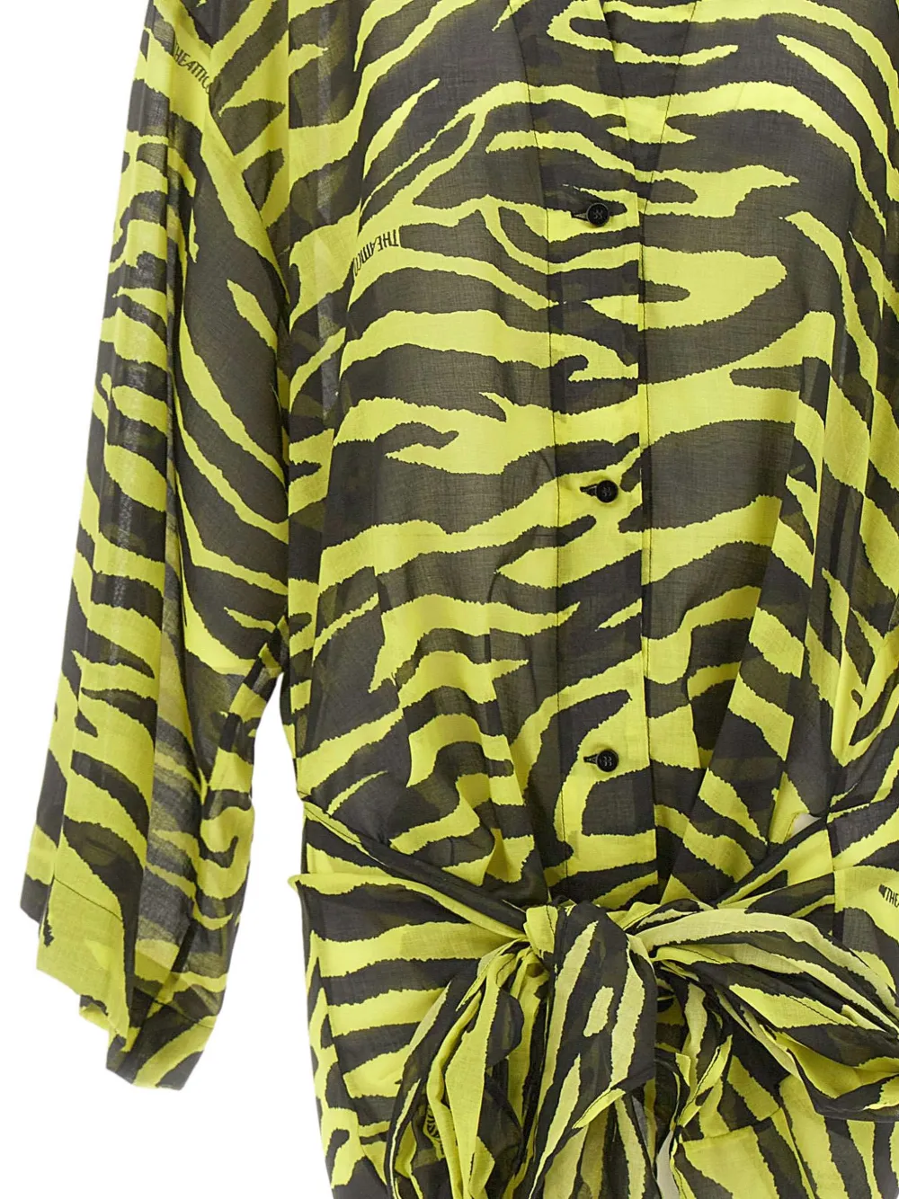 The Attico Wikkeljurk met zebraprint Geel