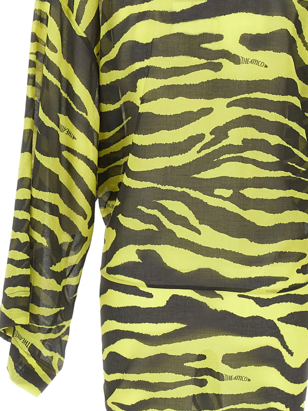 The Attico Wikkeljurk met zebraprint Geel
