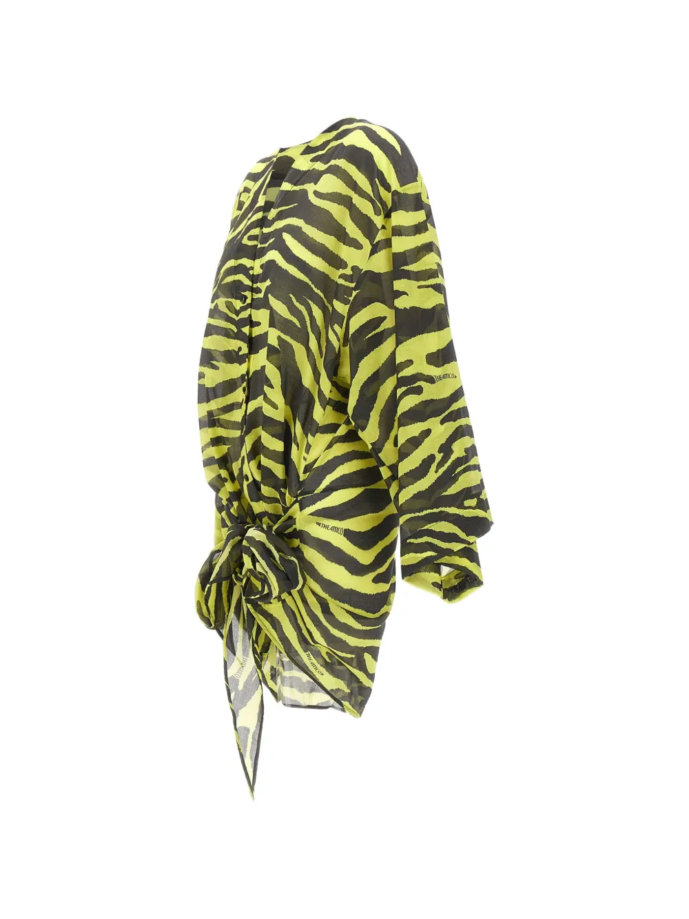 The Attico Wikkeljurk met zebraprint Geel