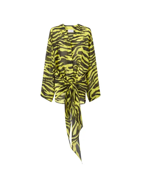 The Attico animal-print mini beach dress