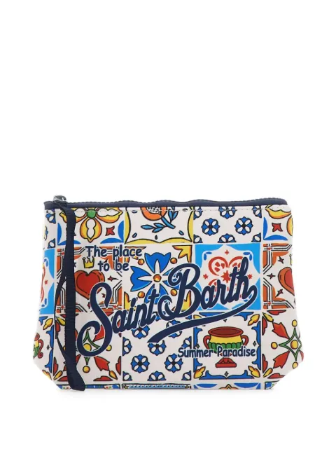 MC2 Saint Barth Aline majolica-print clutch bag