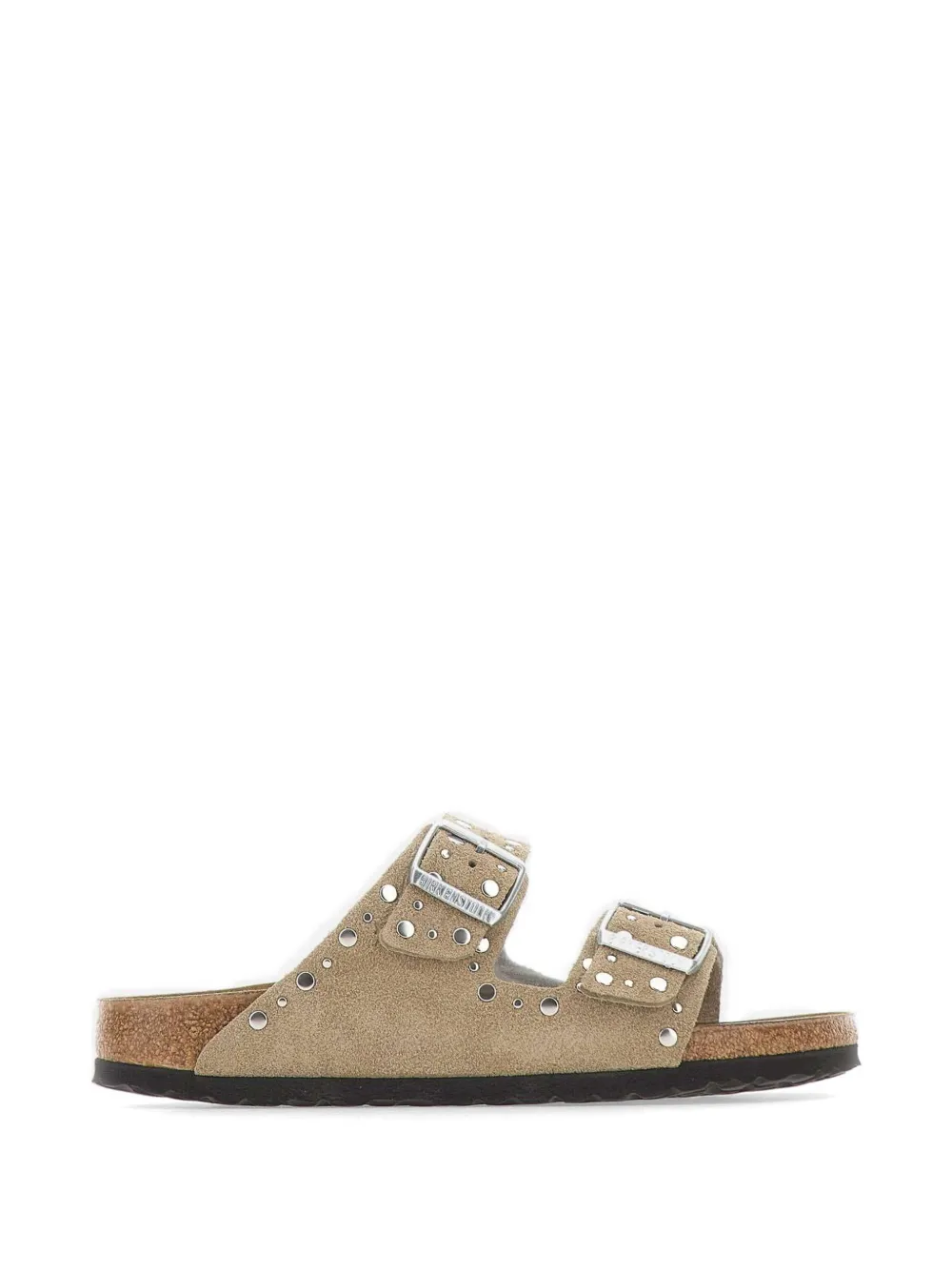 Birkenstock Arizona Rivet studded flat sandals Beige