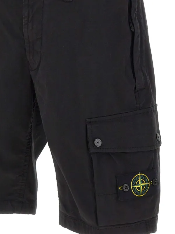Stone Island カーゴショーツ | ブラック | FARFETCH JP