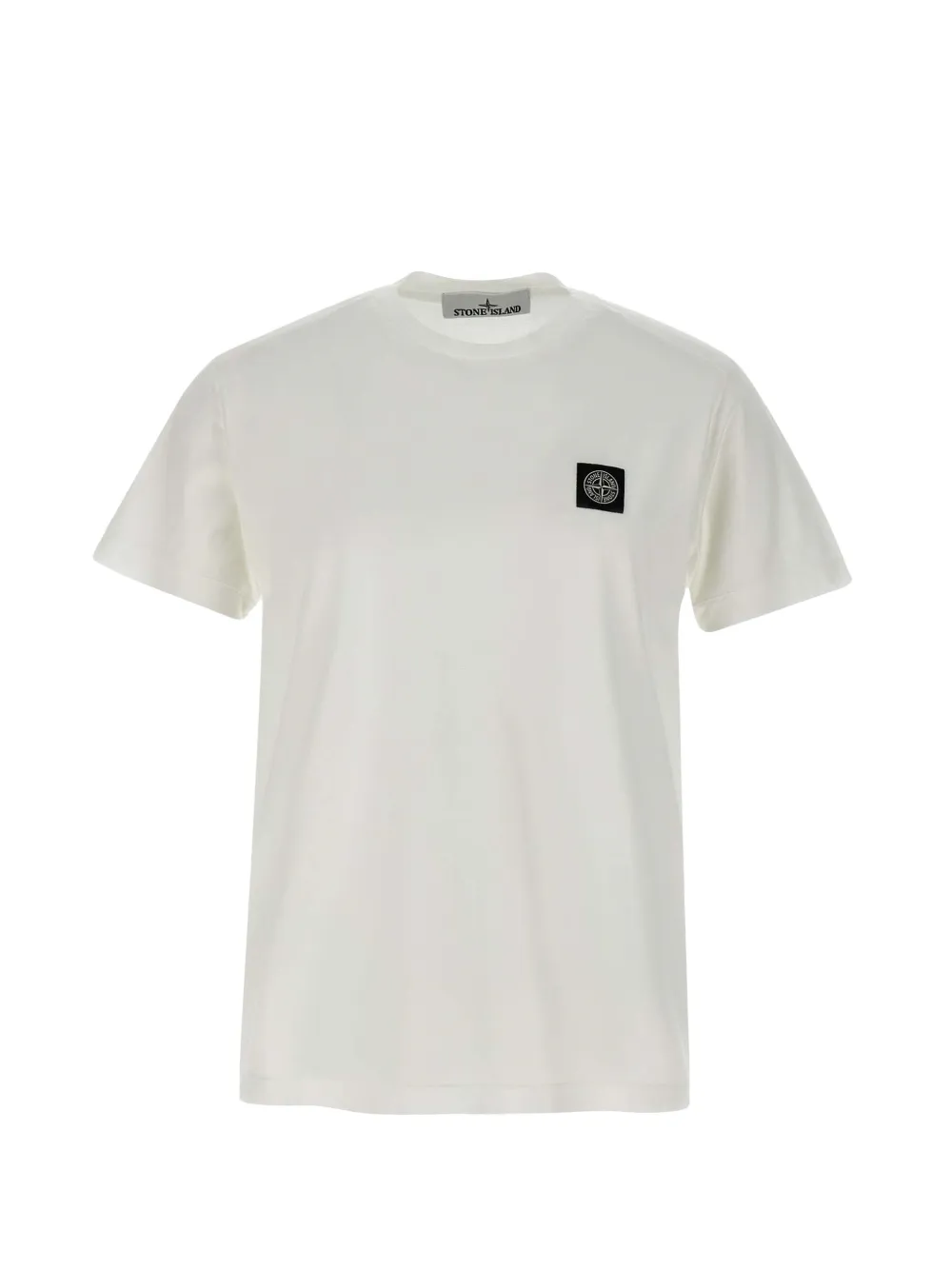 Stone Island T-Shirt mit Kompass-Patch - Weiß