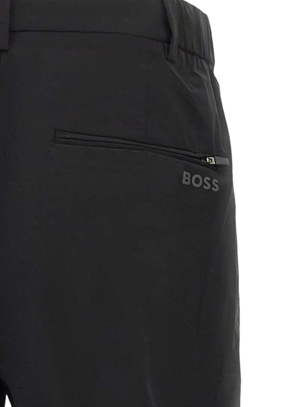 BOSS Broek met trekkoord Zwart
