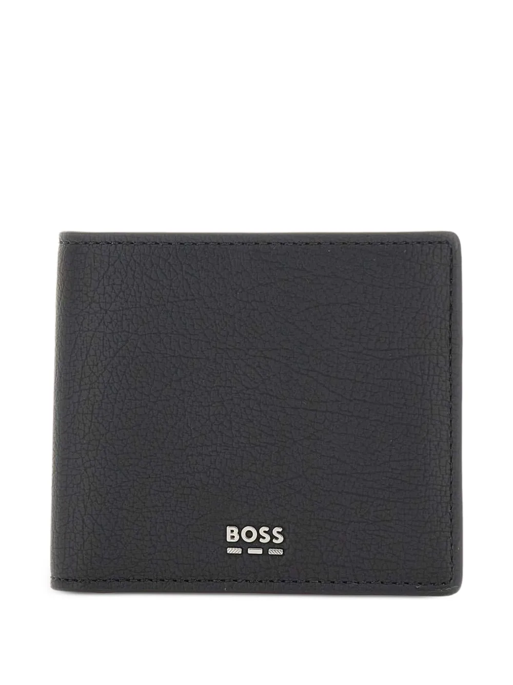 BOSS Lewys hammered-effect wallet - Schwarz