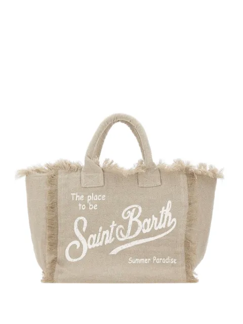 MC2 Saint Barth Vanity linen fringe-trimmed tote bag