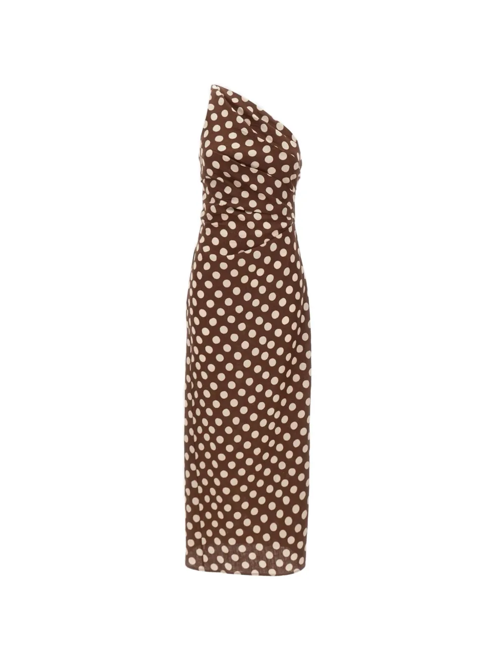Faithfull the Brand Simona polka-dot maxi dress - Marrone