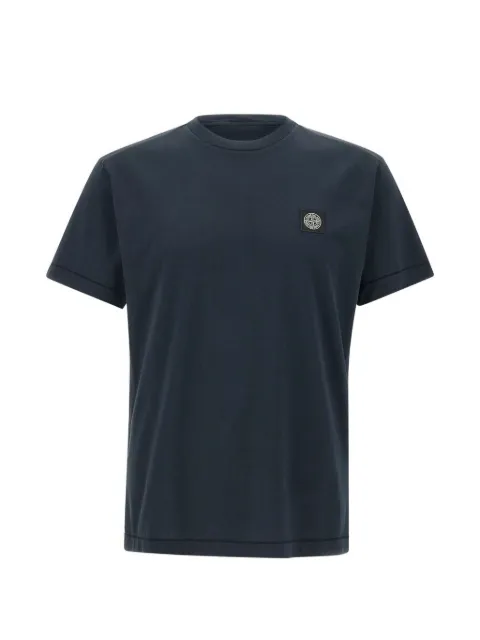Stone Island Compass-patch garment-dyed T-shirt