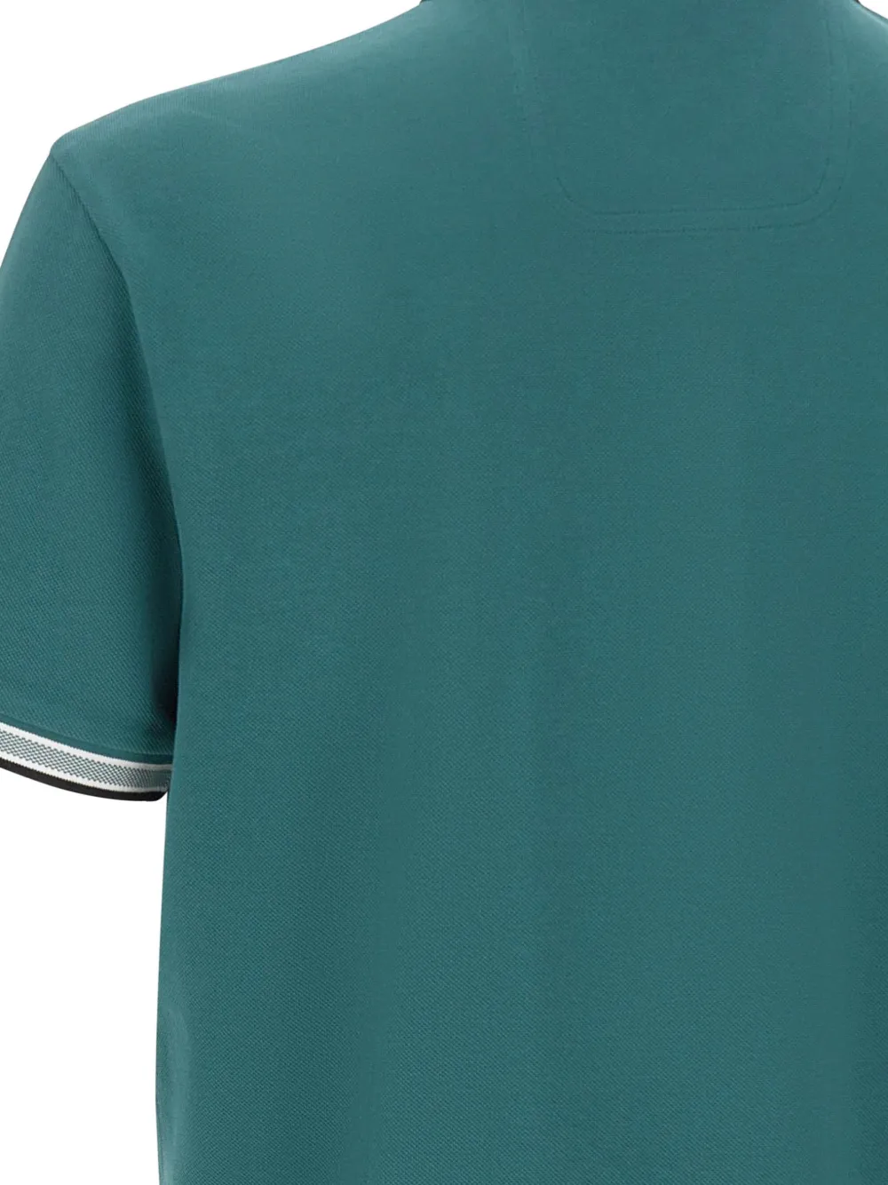 BOSS Paddy poloshirt met gestreepte afwerking Groen