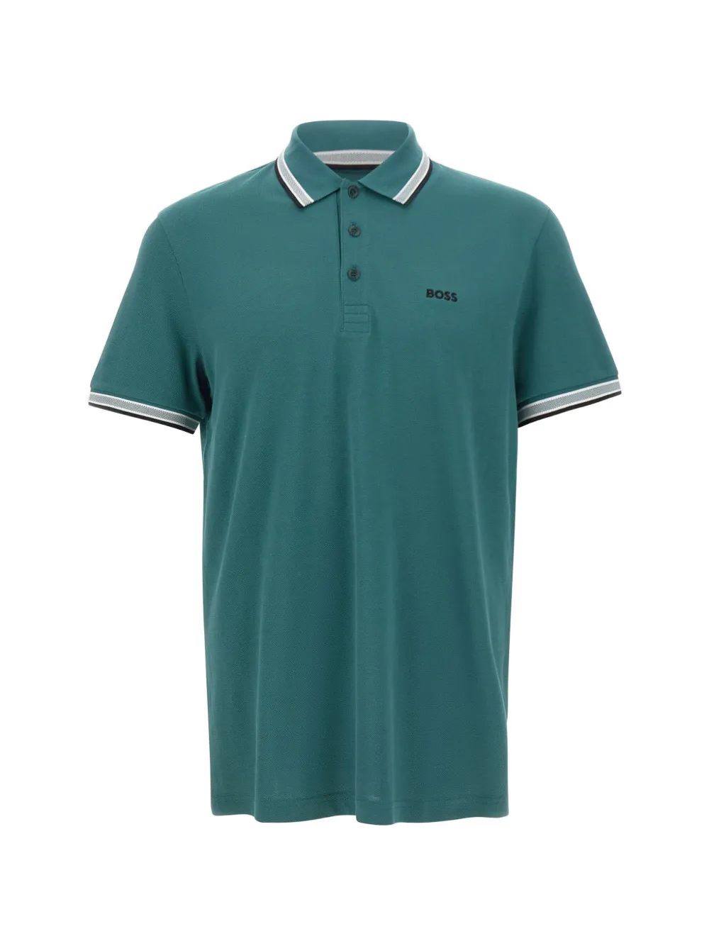 BOSS Paddy striped-trim polo shirt - Verde