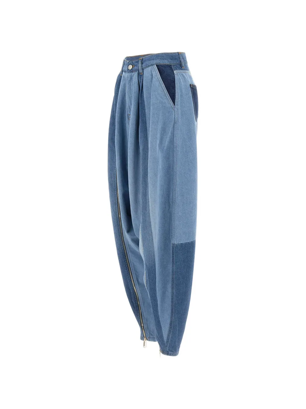 Coperni Sarouel jeans met patchwork Blauw