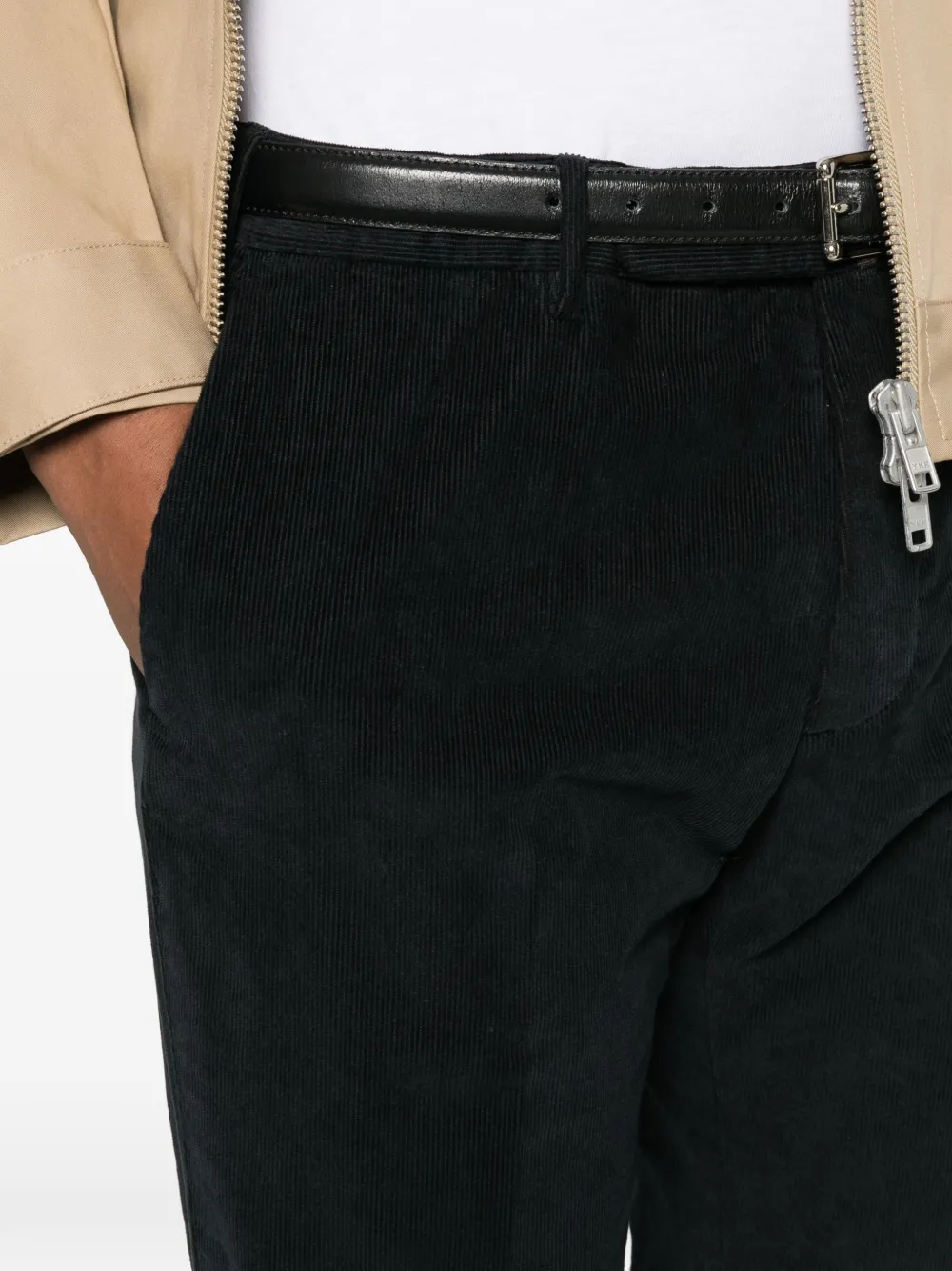 Incotex Ribfluwelen broek Blauw