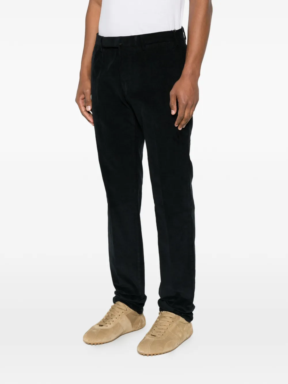 Incotex Ribfluwelen broek Blauw