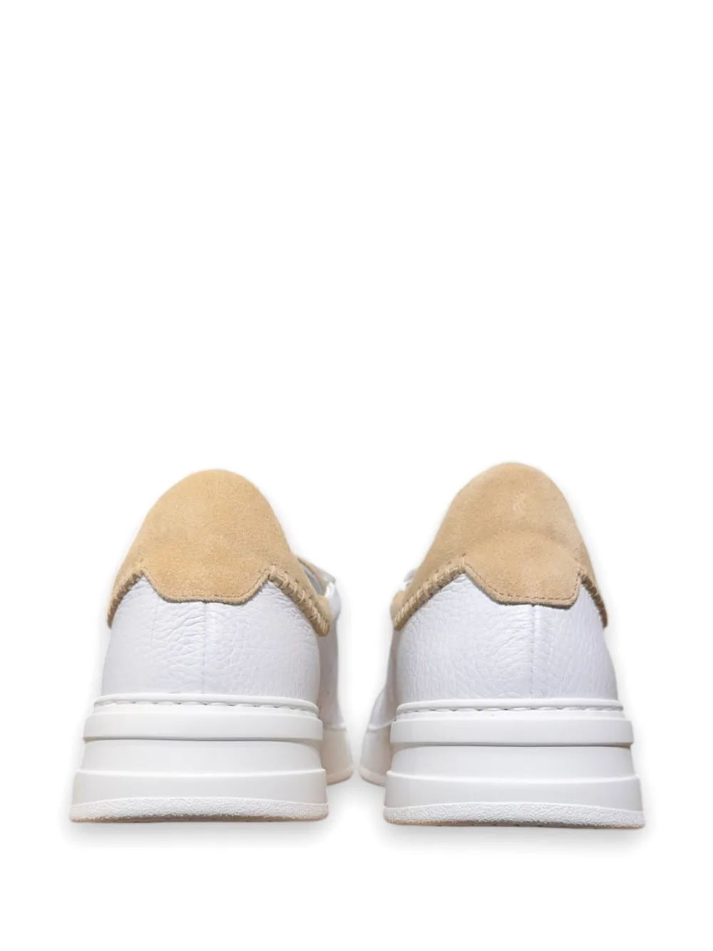 CALCE Leren sneakers met vlakken Wit