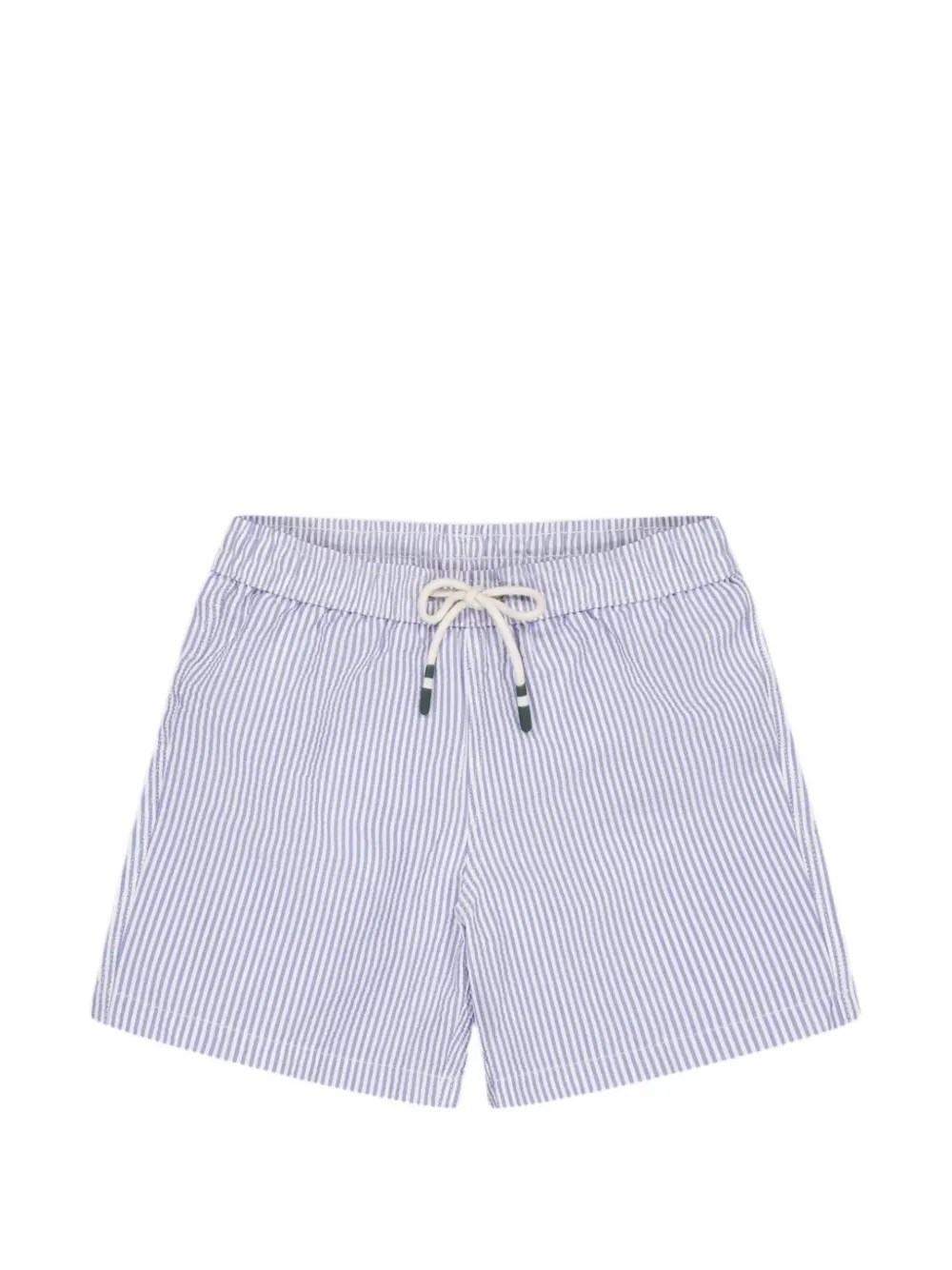 HARTFORD Achille striped seersucker swim shorts - Blu