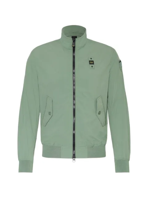 Blauer logo-patch zip-up jacket