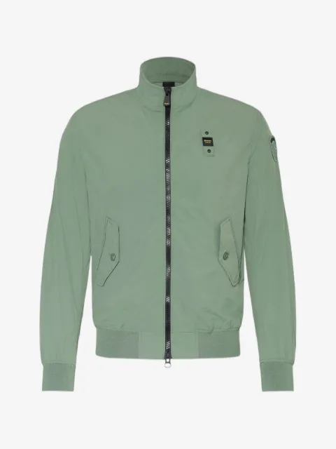Blauer Giacca con zip e logo