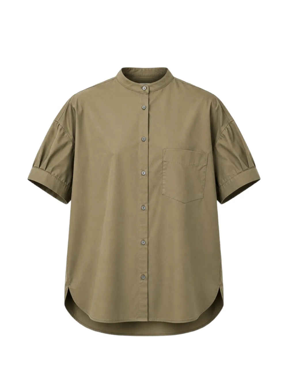 ASPESI band-collar short-sleeve shirt - Verde