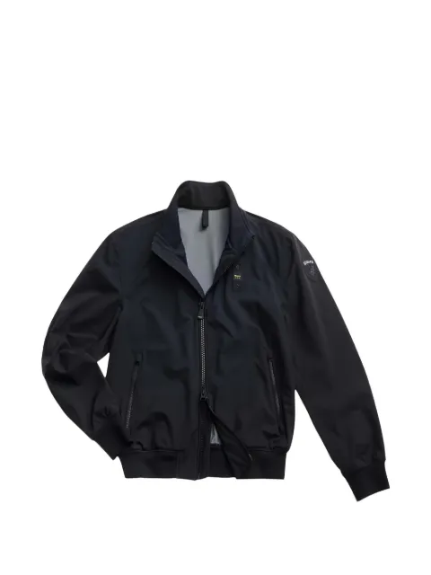 Blauer logo-patch zip-up jacket