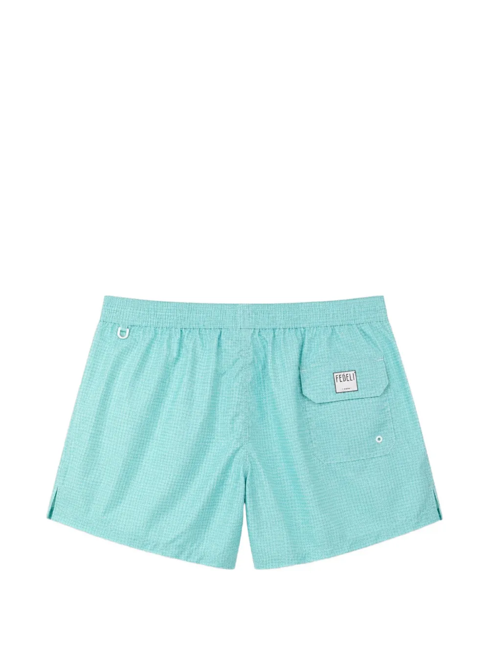 Fedeli Madeira zwembroek met trekkoord en micro-patroon Blauw