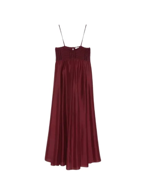 Forte Forte crochet-knit silk-satin dress